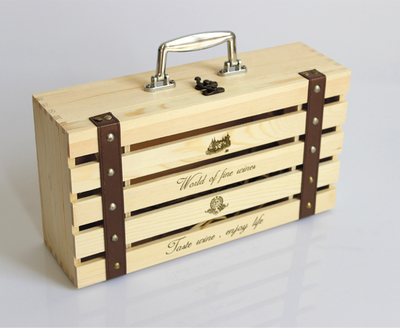 红酒木盒双支红酒包装盒礼盒高档红酒木箱子包邮定制木质通用2支