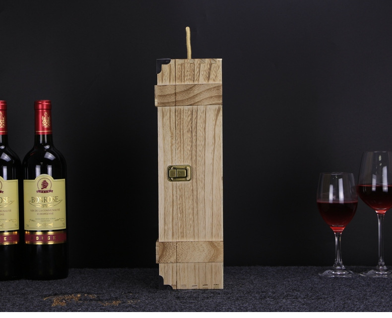 红酒盒双支装复古礼盒通用定实木质制作红酒木盒红酒包装盒