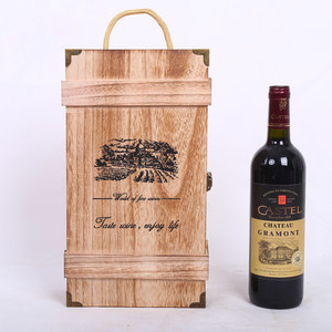 红酒盒双支桐木木盒 匠心工艺与礼品包装的完美融合